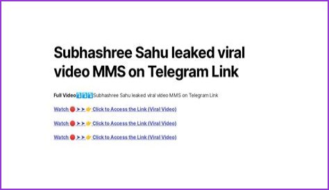 Shubhshree Sahu Viral MMS Video: Unpacking The Controversy And Its Impact